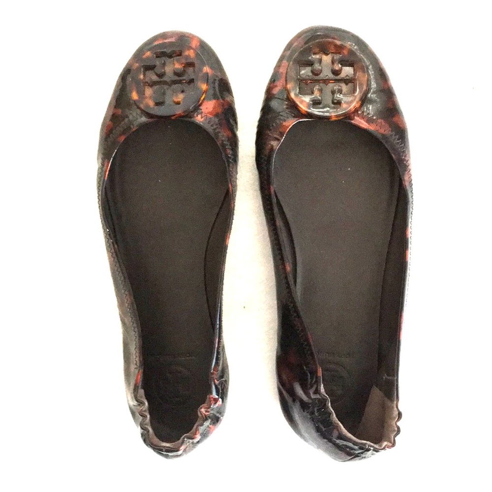 Tory Burch Minnie tortoise flats, sz 9